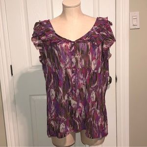 3/$20 a.n.a multi colour sleeveless blouse/top